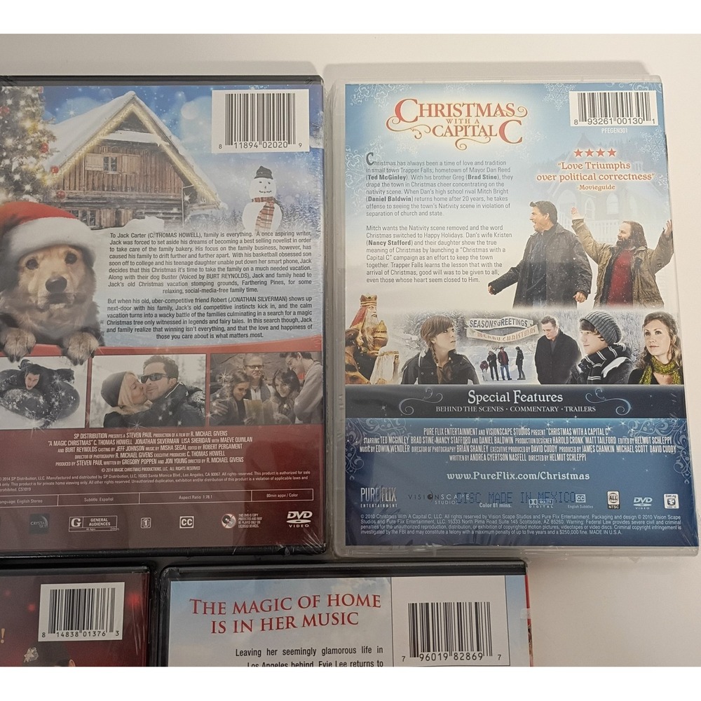 Lot of 5 Christmas DVDs Children's Kids Family Movies, NEW, Dove Pureflix More - Picture 9 of 9